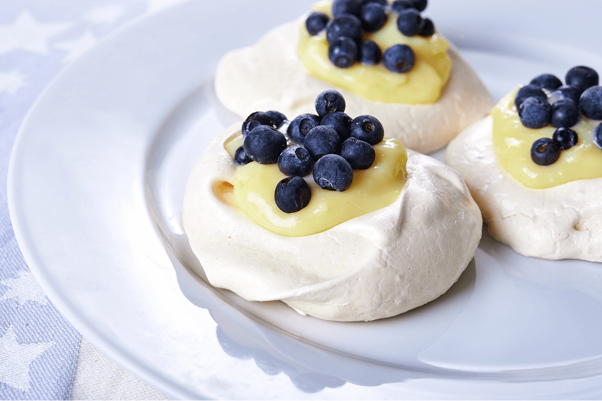 our recipes - lemon curd ice cream meringue